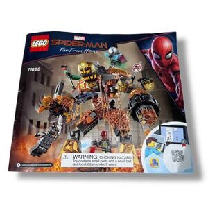Lego Marvel Spider Man Molten Man Battle #76128 Building Instruction Manual Only